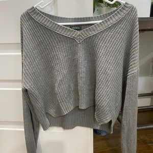 wild fable sweater, cropped v-neck, size s